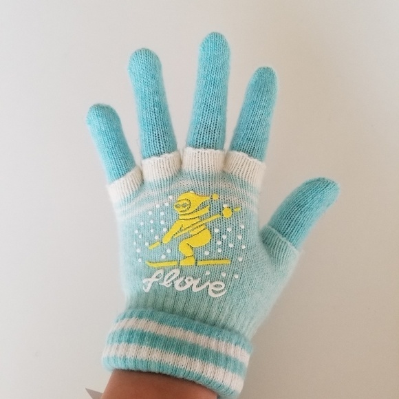 Set of 3 New Light Blue & Pink Combo Double Layered 2 in 1 Wool Blend Gloves - Picture 5 of 9